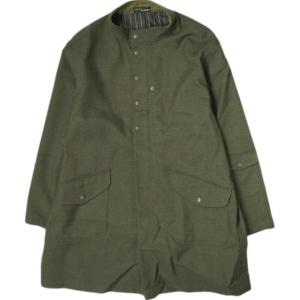 MOJITO モヒート 日本製 NORMANDY SMOCK ノルマンディスモック 2085-2501 L OLIVE スタンドカラー プルオーバー アウター g15622