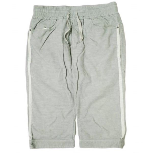 DIESEL ディーゼル サイドラインクロップドパンツ 30 ライトグレー イージー ボトムス g1...