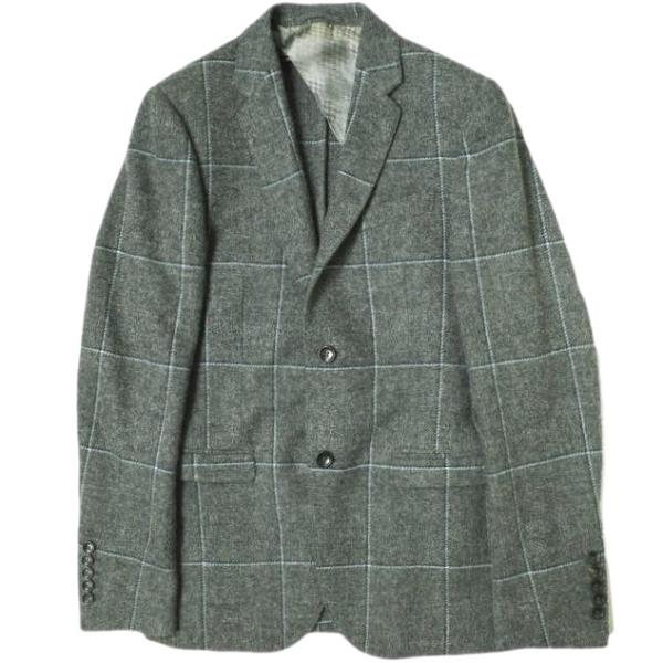 GUCCI グッチ イタリア製 ウインドウペーン ウール2Bジャケット 19W5F0 46R グレー...