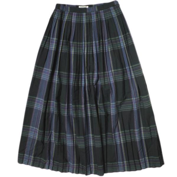 AURALEE オーラリー 19AW SUPER LIGHT WOOL CHECK PLEATED ...
