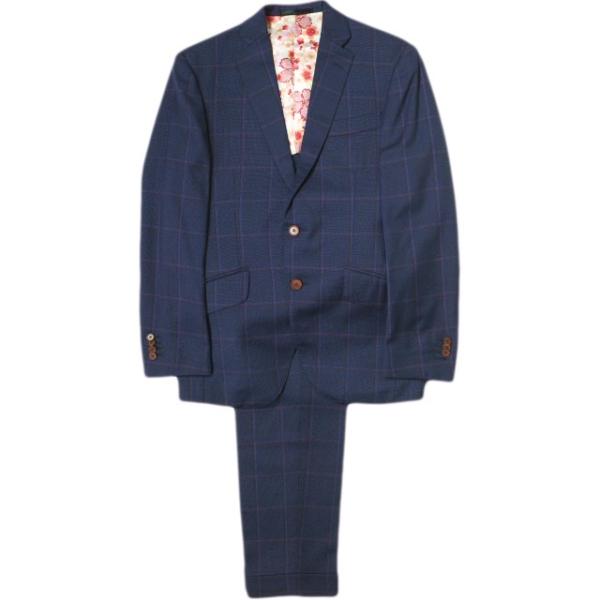 BIELLESI ビエレッシ チェック2Bジャケット ＆ ノープリーツスラックス オーダーサイズ(S...