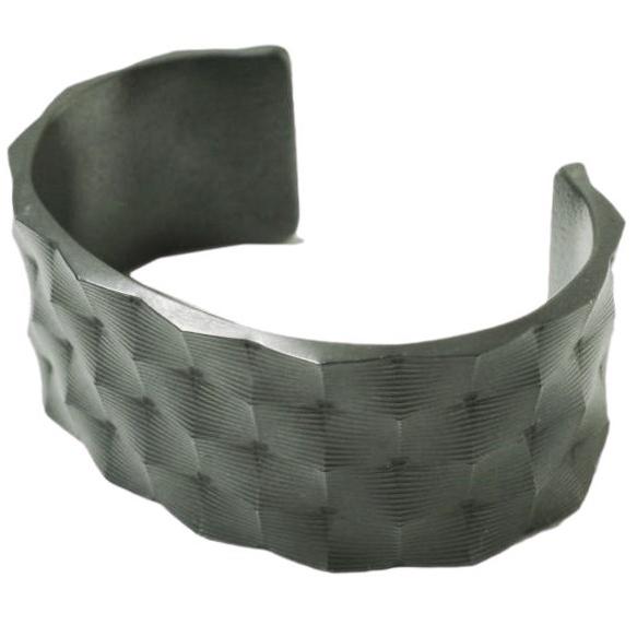 Pat Pruitt パットプルイット ジルコニウムバングル グレー ラグーナ族 インディアンジュエ...