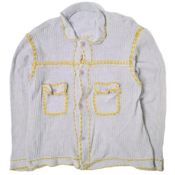 PHINGERIN フィンガリン 22SS PG1 KNIT ステッチデザイン ニットカーディガン ...