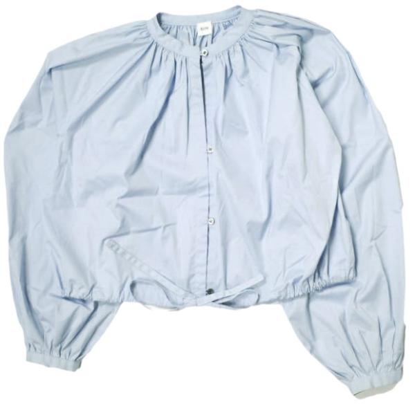 ELIN エリン 日本製 バンドカラーボリュームスリーブブラウス 11901-11-1101 36 ...