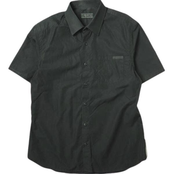 PRADA プラダ コットンタイプライターショートスリーブシャツ UCS137 R161 1LRQ ...