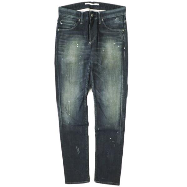 新品 e JEANS イージーンズ e-801 SLIM STRETCH 岡山児島 ダメージ＆ペイン...