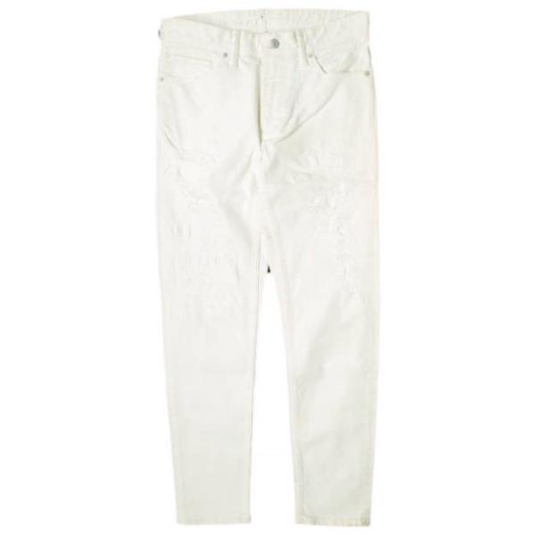 新品 e JEANS イージーンズ SLIM STRETCH 岡山児島 汚れ＆リペア加工 スリムスト...