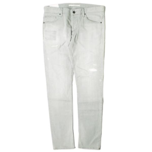 新品 e JEANS イージーンズ SEA HORSE SLIM 岡山児島 ダメージ＆ペイント加工ス...