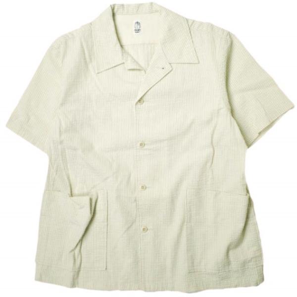 KATO カトー シアサッカーオープンカラーシャツ KS822251-180105 M BEIGE ...