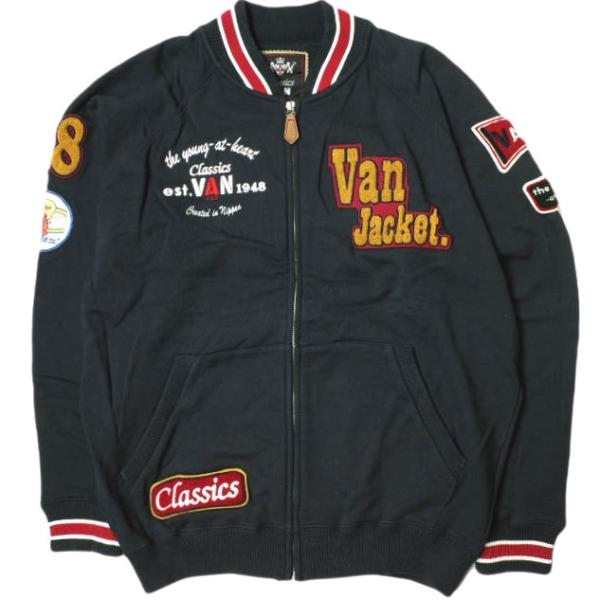 VAN JACKET INC. ヴァンヂャケット スウェットスタジャン PC-68553 L ネイビ...