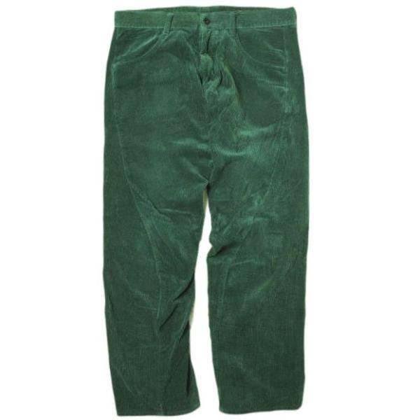 RIM SHOT リムショット 日本製 立体裁断 コーデュロイパンツ L Green ボタンフライ ...