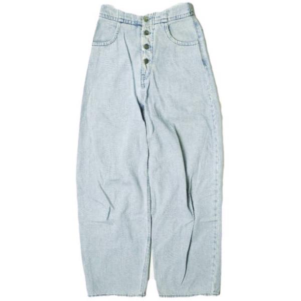 MM6 メゾンマルジェラ イタリア製 15SS ダメージ加工 ハイウエストワイドデニムパンツ S32...