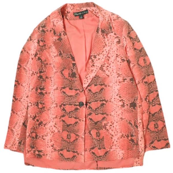 Elizabeth and James エリザベスアンドジェームス パイソン柄 シルクテーラードジャ...