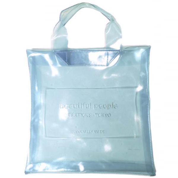 beautiful people ビューティフルピープル クリアエンボスビニールネームトートバッグ ...