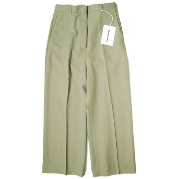 新品 Acne Studios アクネストゥディオズ 22AW ウールブレンドハイウエストトラウザー...
