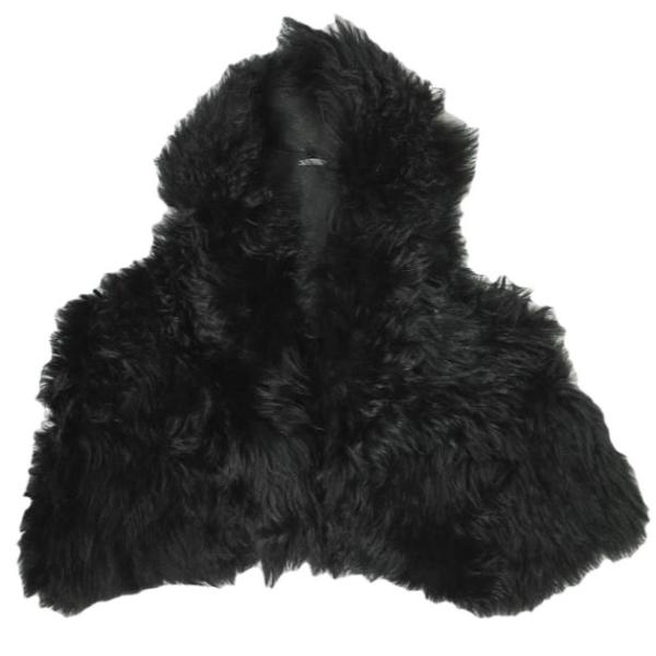 sisii シシ リアルファー ムートンベスト Free BLACK ジレ レザー トップス g20...