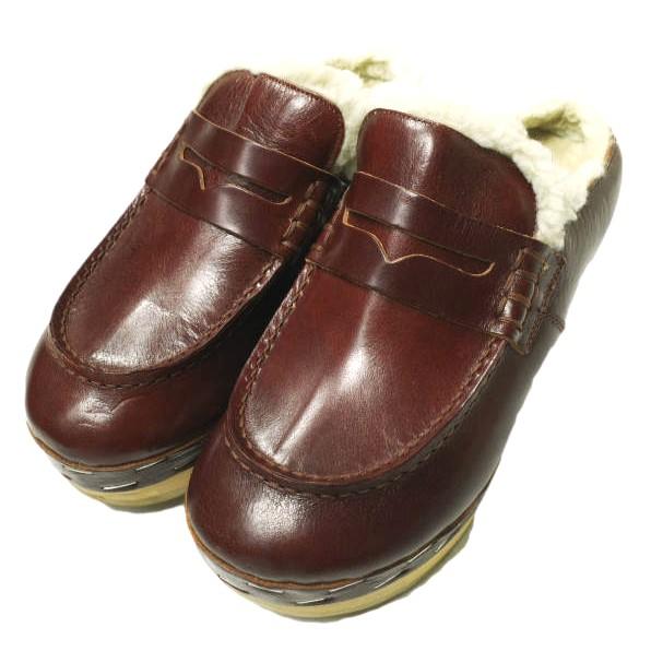 MM6 メゾンマルジェラ イタリア製 コインローファー型 ウエッジソールボアサボ 36 1/2(23...