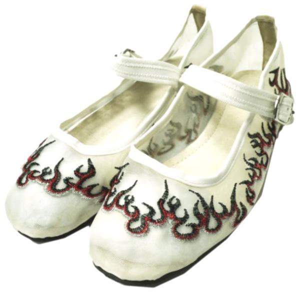 HEY! Mrs ROSE ヘイミセスローズ ファイヤー刺繍 カンフーシューズ S(22.5-23c...