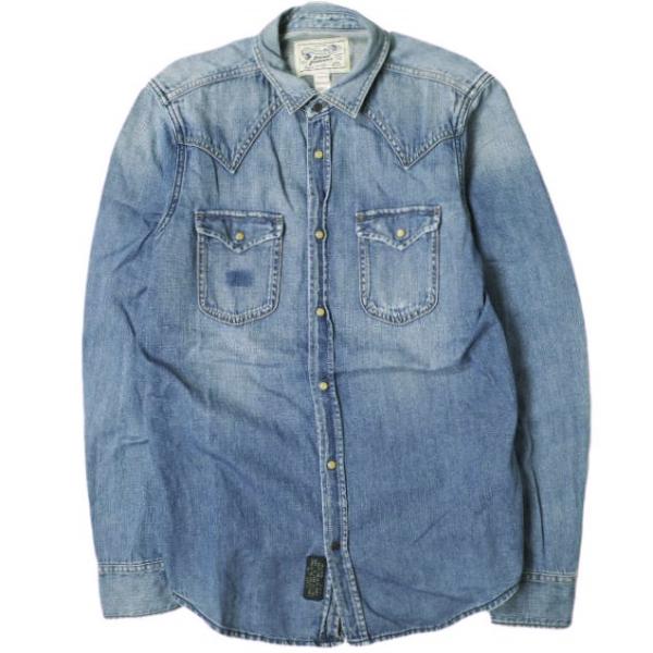 DIESEL ディーゼル デニムウエスタンシャツ M Indigo 長袖 トップス g20533