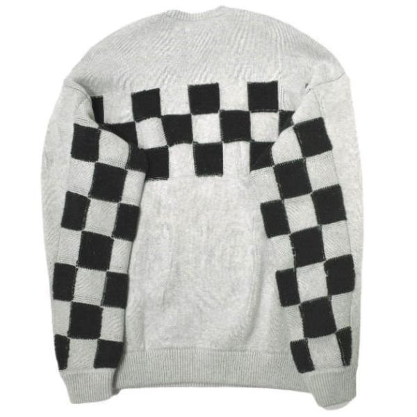 Danke Schon ダンケシェーン RV CREWNECK KNIT CHECKER オーバーサ...