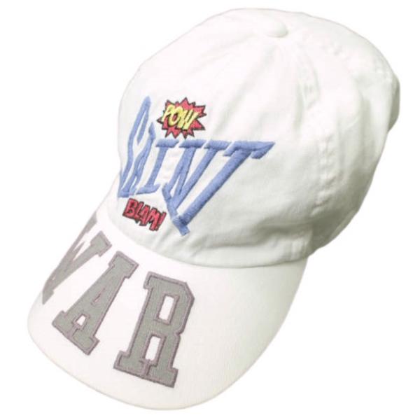 SAINT MICHAEL セントマイケル 21AW 日本製 CAP_WAR ロゴ刺繍6パネルキャッ...