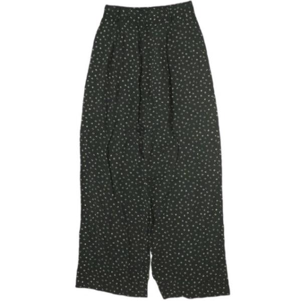 SACRA サクラ 19AW 日本製 小紋柄1プリーツレーヨンワイドパンツ 119503113 36...