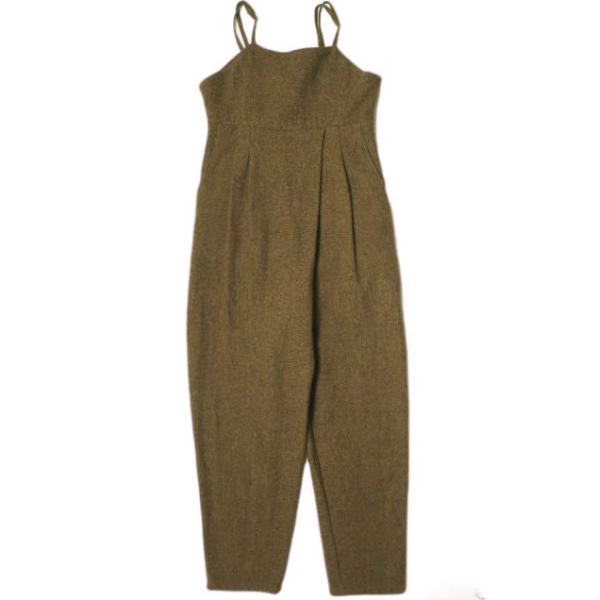 LEINWANDE ラインヴァンド Tweed Belted Jumpsuits ツイードベルテッド...