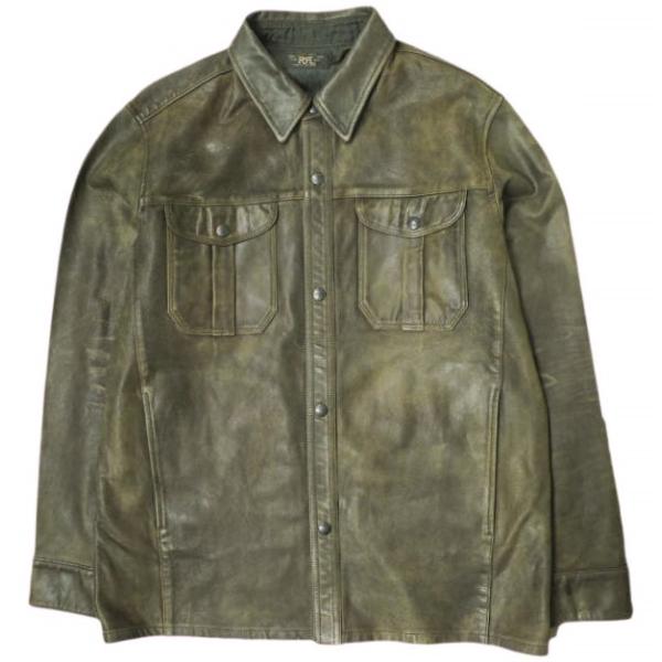 新品 RRL ダブルアールエル 25SS Hand-Distressed Leather Overs...