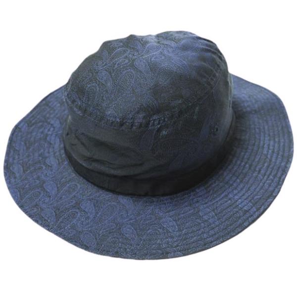 URU ウル ペイズリーバケットハット Free ネイビー キュプラ 帽子 g21717