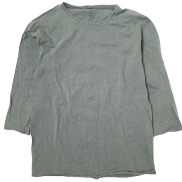 wjk ダブルジェイケイ ストレッチコットン 五分袖クルーネックカットソー S グレー カットオフ ...