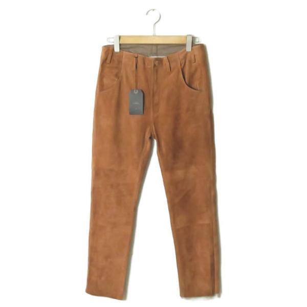 新品 bukht ブフト CUT OFF GOAT SUEDE S/T PANTS カットオフゴート...