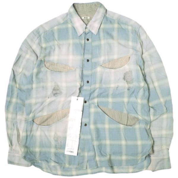 新品 KHOKI コッキ 25SS 日本製 Vintage-Effect Shirt ヴィンテージエ...