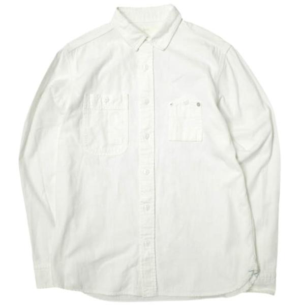 Hexico ヘキシコ 日本製 WHITE CHAMBRAY WORK SHIRT シャンブレーワー...