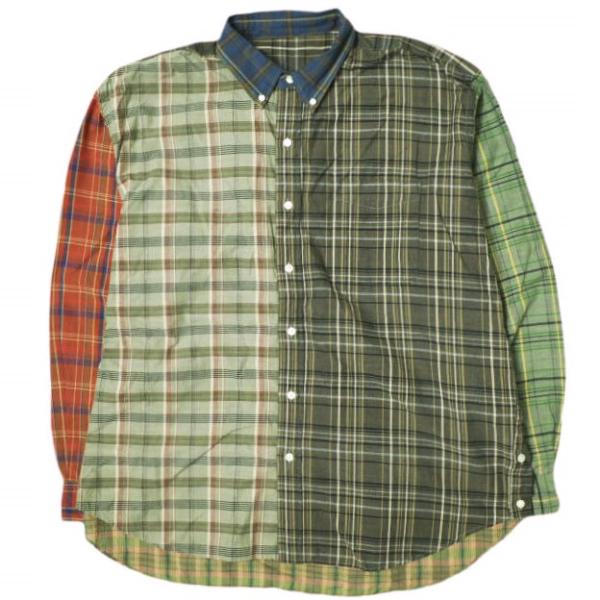SSZ エスエスズィー 25SS 日本製 COLOR BLOCK SHIRTS クレイジーパターンチ...