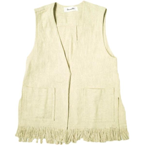 sara mallika サラマリカ 23SS FRINGE GILET フリンジベスト 02093...