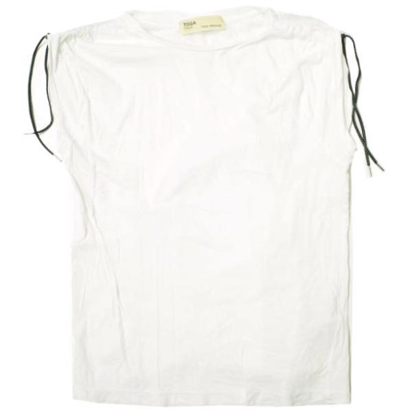 TOGA PULLA トーガ プルラ 日本製 ショルダーコード ノースリーブTシャツ TP21-JK...