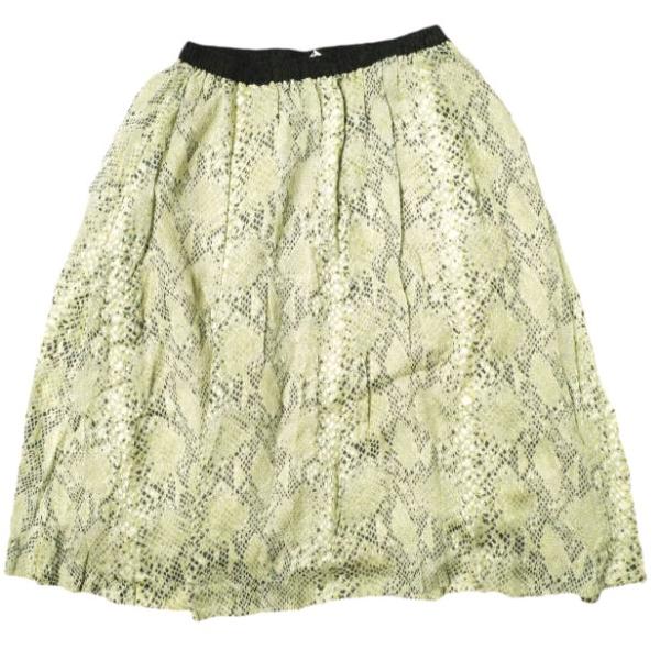 beautiful people ビューティフルピープル 日本製 パイソンプリントギャザースカート ...