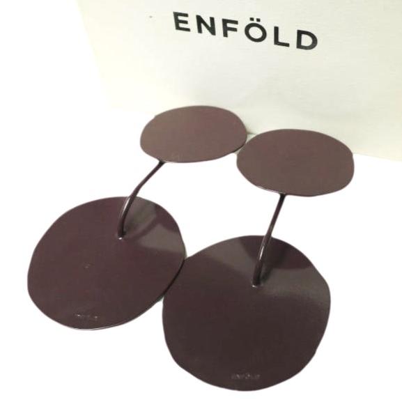 ENFOLD エンフォルド サークル型 ピアス 両耳用 TP71-AK204 バーガンディ アクセサ...