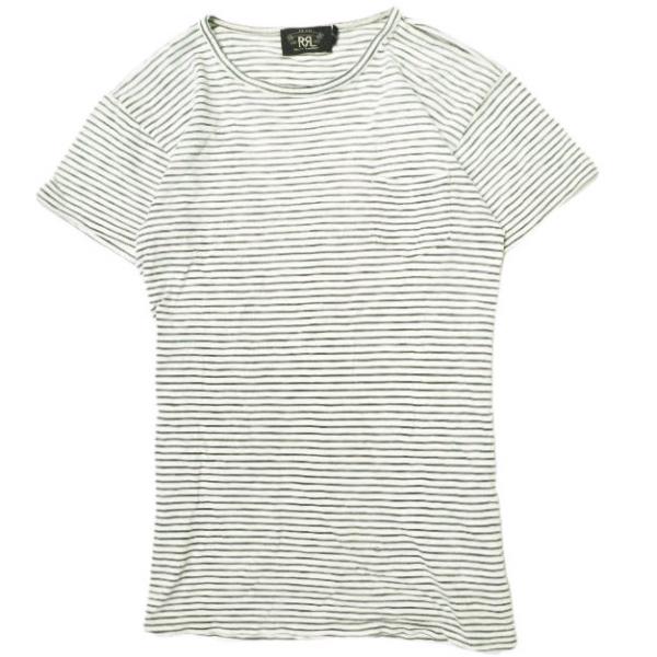RRL ダブルアールエル S/S BORDER POCKET TEE SHIRTS ボーダーポケット...