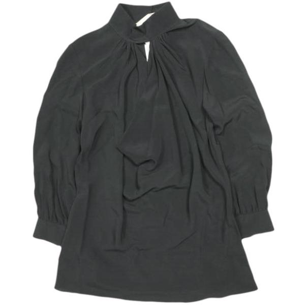 新品 N°21 ヌメロヴェントゥーノ 23SS アセテートシルク オープンネックブラウス 23S-G...
