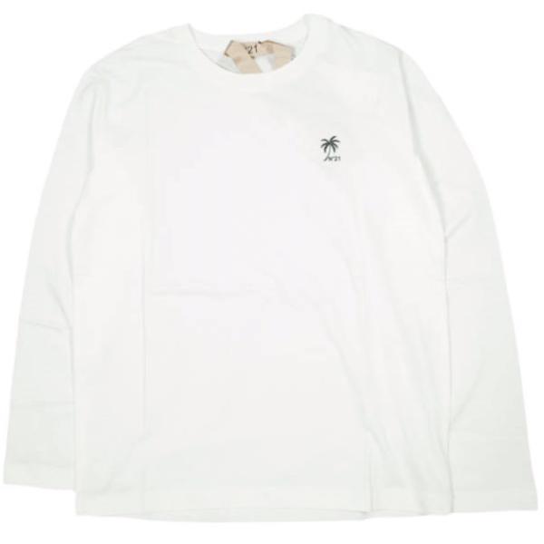 新品 N°21 ヌメロヴェントゥーノ 24SS 5D T-SHIRT JERSEY ヤシの木 ロゴ刺...