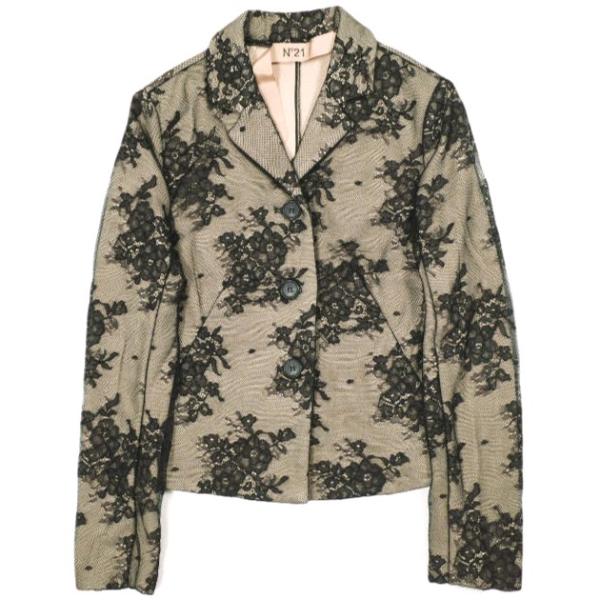 新品 N°21 ヌメロヴェントゥーノ 23SS フラワー刺繍レースジャケット 23SW-L043-4...