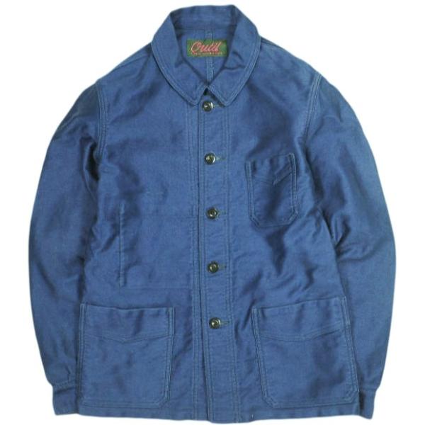 OUTIL ウティ 日本製 インディゴ染め コットンモールスキンカバーオール 1 Indigo ジャ...