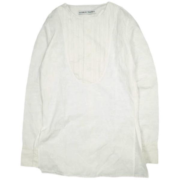 OLUBIYI THOMAS オルヴィトーマス Pleated Bib Shirt ヴィンテージファ...