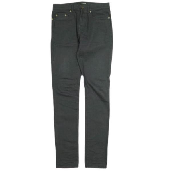 SAINT LAURENT サンローラン SKINNY-FIT JEANS IN WORN BLAC...