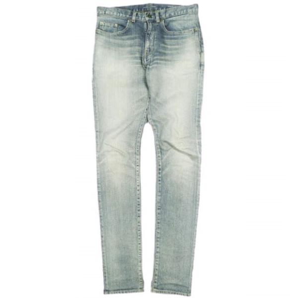 SAINT LAURENT サンローラン 日本製 D02 WHISKERED SKINNY JEAN...