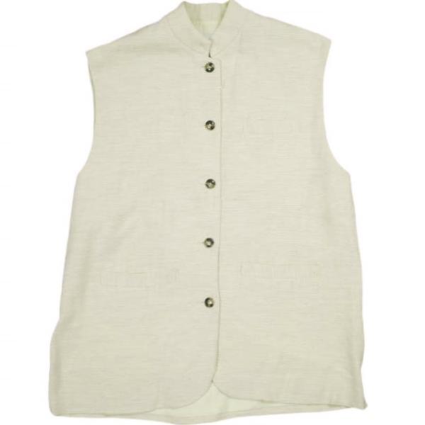 CLANE クラネ 20SS LINEN STAND BOX VEST リネンスタンドボックスベスト...