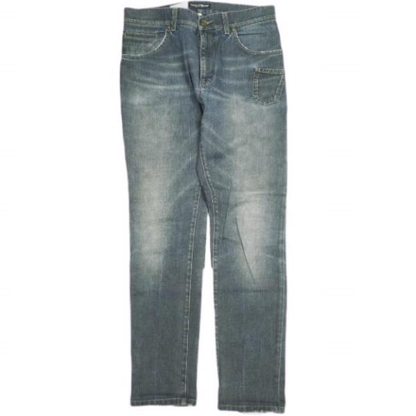 DOLCE＆GABBANA ドルチェアンドガッバーナ イタリア製 ロゴプレート付き ストレッチデニム...