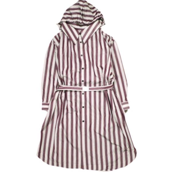 TOGA トーガ 23AW 日本製 STRIPED TAFFETA DRESS ストライプタフタドレ...