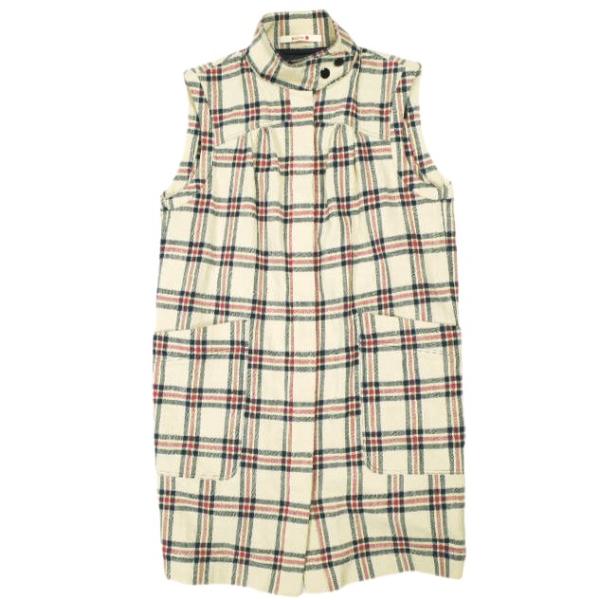 BACCA バッカ トゥモローランド 日本製 ネップツイードチェックワークベスト 35-07-82-...